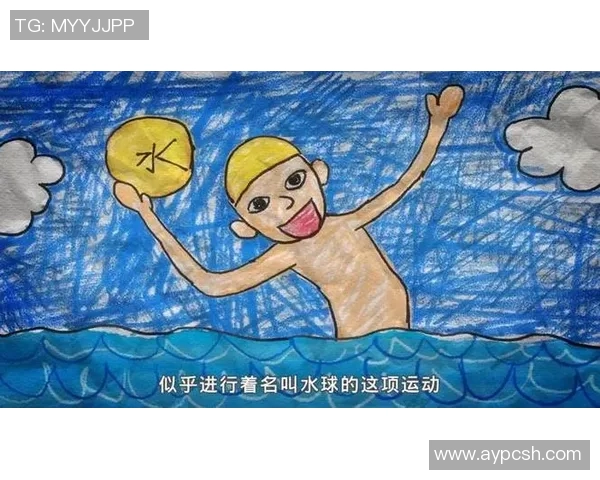 足球明星们在水中尽情踢水球的卡通趣味场景展现